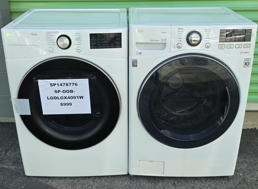 Amazing LG frontload steam washer and brand new steam GAS dryer free curbside delivery in the slc area