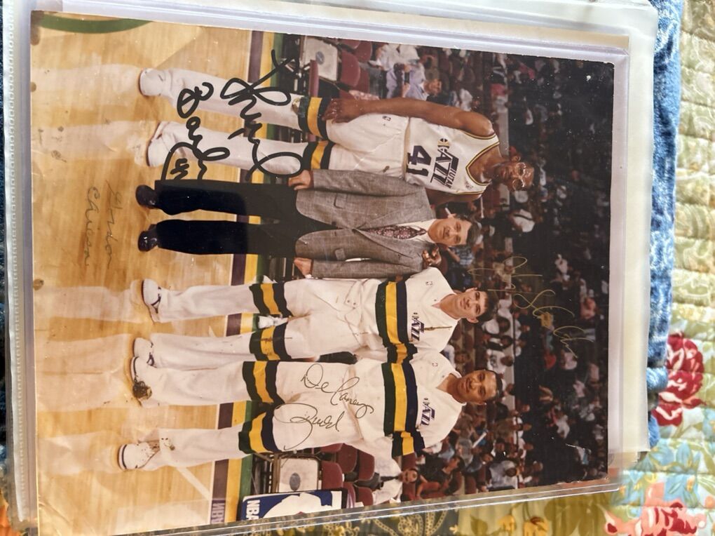 1980's Utah Jazz Team Autograph 8x10 Photo Signed