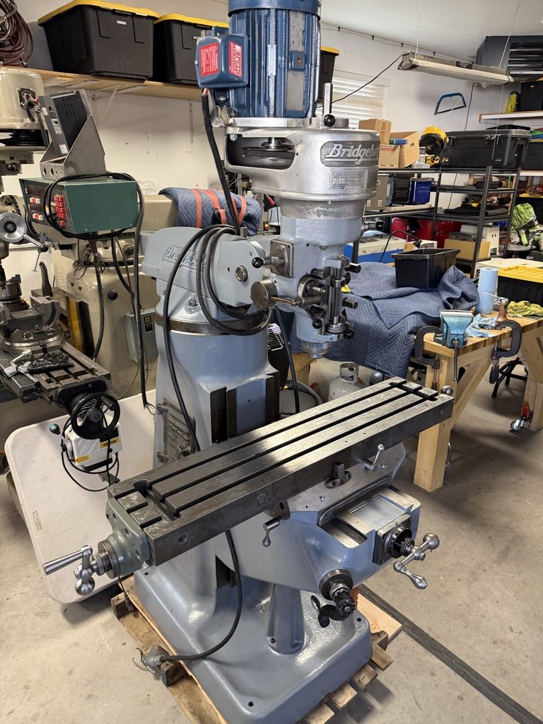 1958 Bridgeport J-Head (Step Pulley) Knee Mill — Semi-Restored, VFD, Runs on 240V Single Phase
