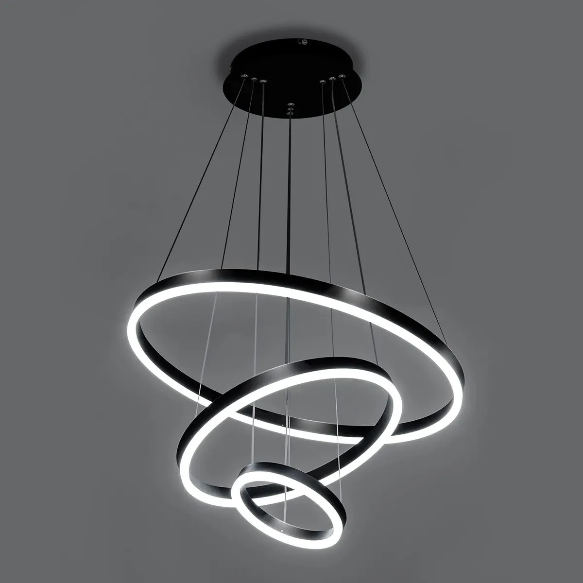 Viruhaka Dimmable 3 Ring Pendant Light 3 rings-Styling Variable (dimmable)