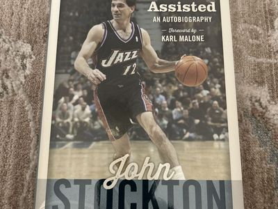 UTAH JAZZ NBA - Assisted: An Autobiography by John Stockton with Kerry L. Pickett Hardcover Book - Brand New, New Read - Mint