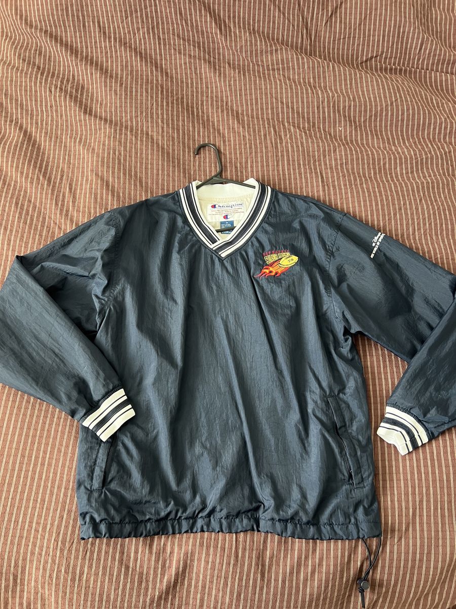 Vintage Champion Pop Warner Super Bowl 2004 75 Windbreaker Pullover Jacket