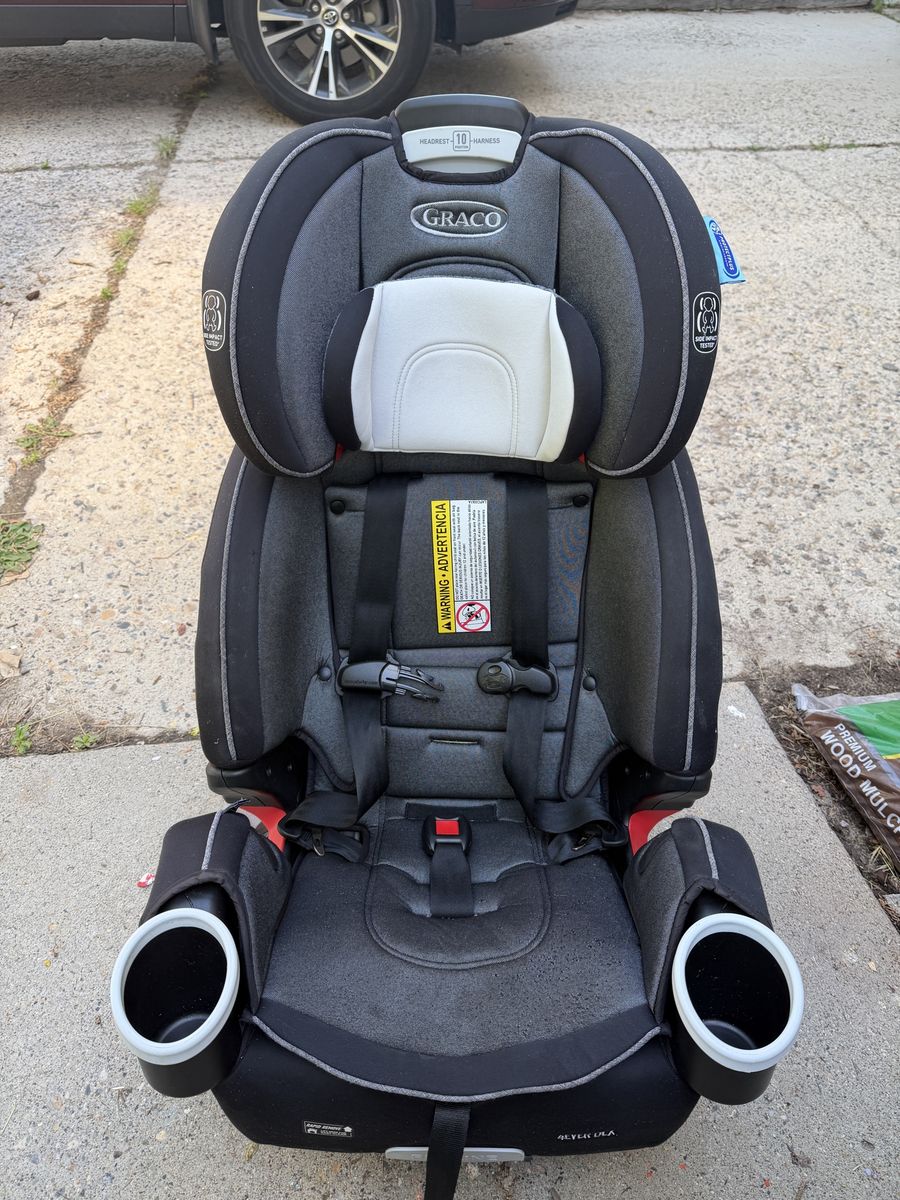 Graco 4Ever DLX 4-in-1 Convertible Car Seat - Steel Frame, 2 Cup Holders, Black & Gray