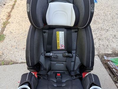 Graco 4Ever DLX 4-in-1 Convertible Car Seat - Steel Frame, 2 Cup Holders, Black & Gray