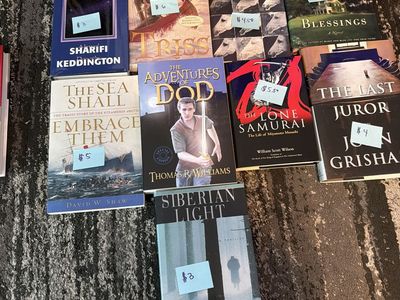 Lot of 8 Assorted Books: Fiction, Non-Fiction, Poetry - Grisham, Quindlen, Jacques, Collins