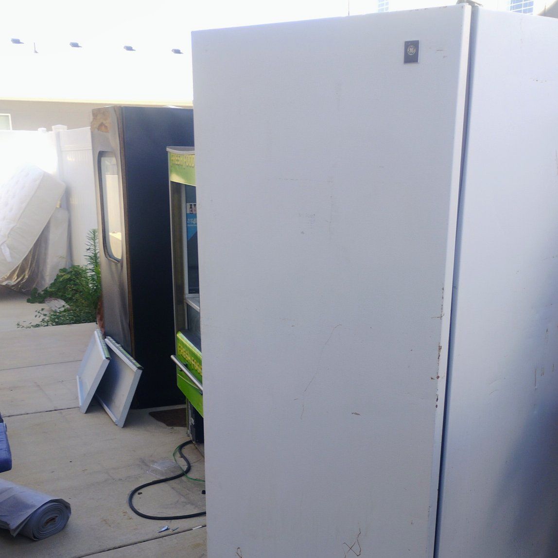 upright GE freezer