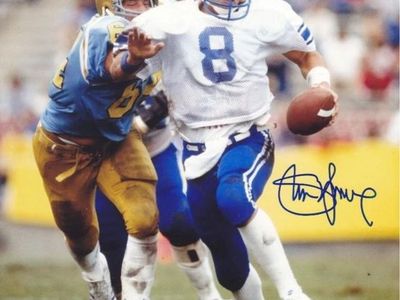 Steve Young Autographed BYU Cougars 8x10 Photo ALA Certified & Steve Young Hologram Sticker COA Hand Signed Auto.