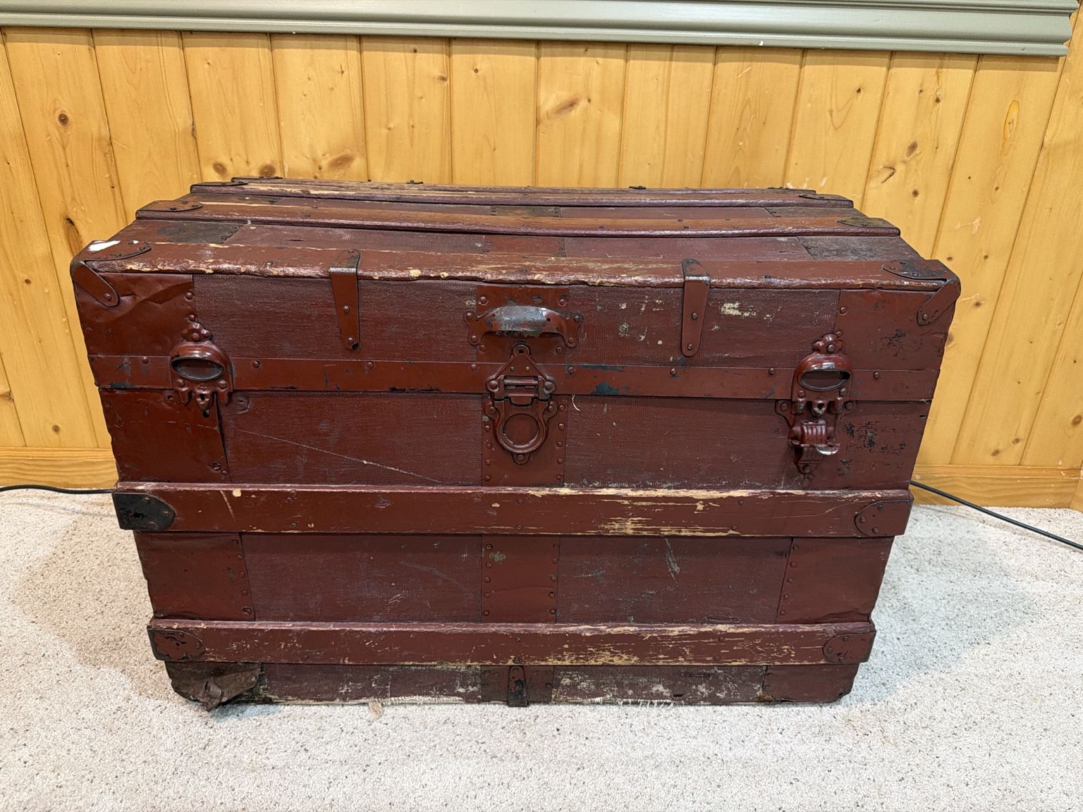 Antique Wooden Steamer Trunk