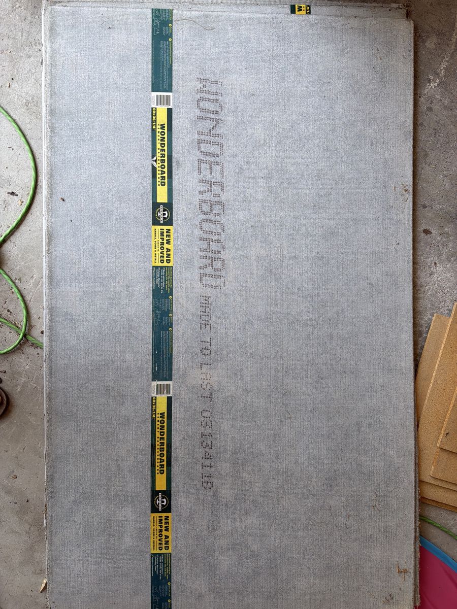 2 WonderBoard Lite Cement Backer Board, 60" x 36" x 1/4"