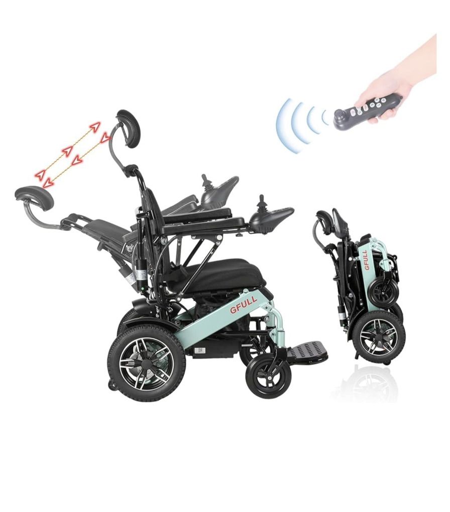 Reclining Electric Wheelchair, Foldable