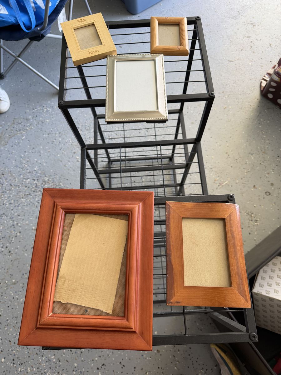 A mix of picture frames