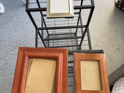 A mix of picture frames
