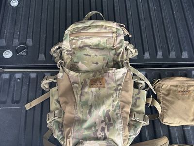 Kifaru Hellbender Backpack - Multicam w/ Water Bottle & Hip Pockets, Spike Camp Bag - Like New
