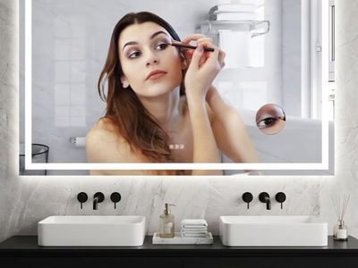 60x36 Inch LED Bathroom Mirror with Lights, Dimmable Backlit & Frontlit Vanity Mirror