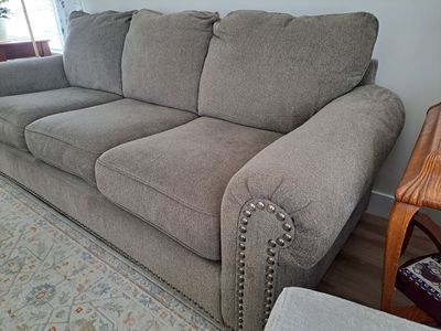 Sofa and loveseat in fair to good condition.