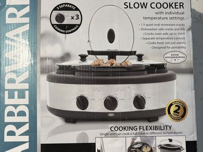 FarberWare 3-Crock Slow Cooker