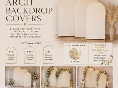 Gold Metal Arch Rentals – 6 ft, 6.6 ft & 7.2 ft | Perfect for Weddings & Events