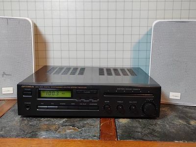 Retro Optimus STA-300 Digital Synthesized AM/FM Stereo Receiver (Model 31-1991) with Speakers