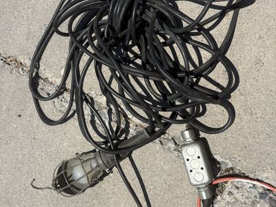 Work Light with Heavy Duty Cord and Outlet Box
