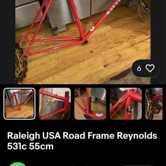 1970s 60cm Raleigh Grand Prix Reynolds 531 Frame