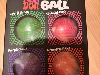 Teenie NeeDoh Fuzz Ball Velvet Squeeze Toy Set