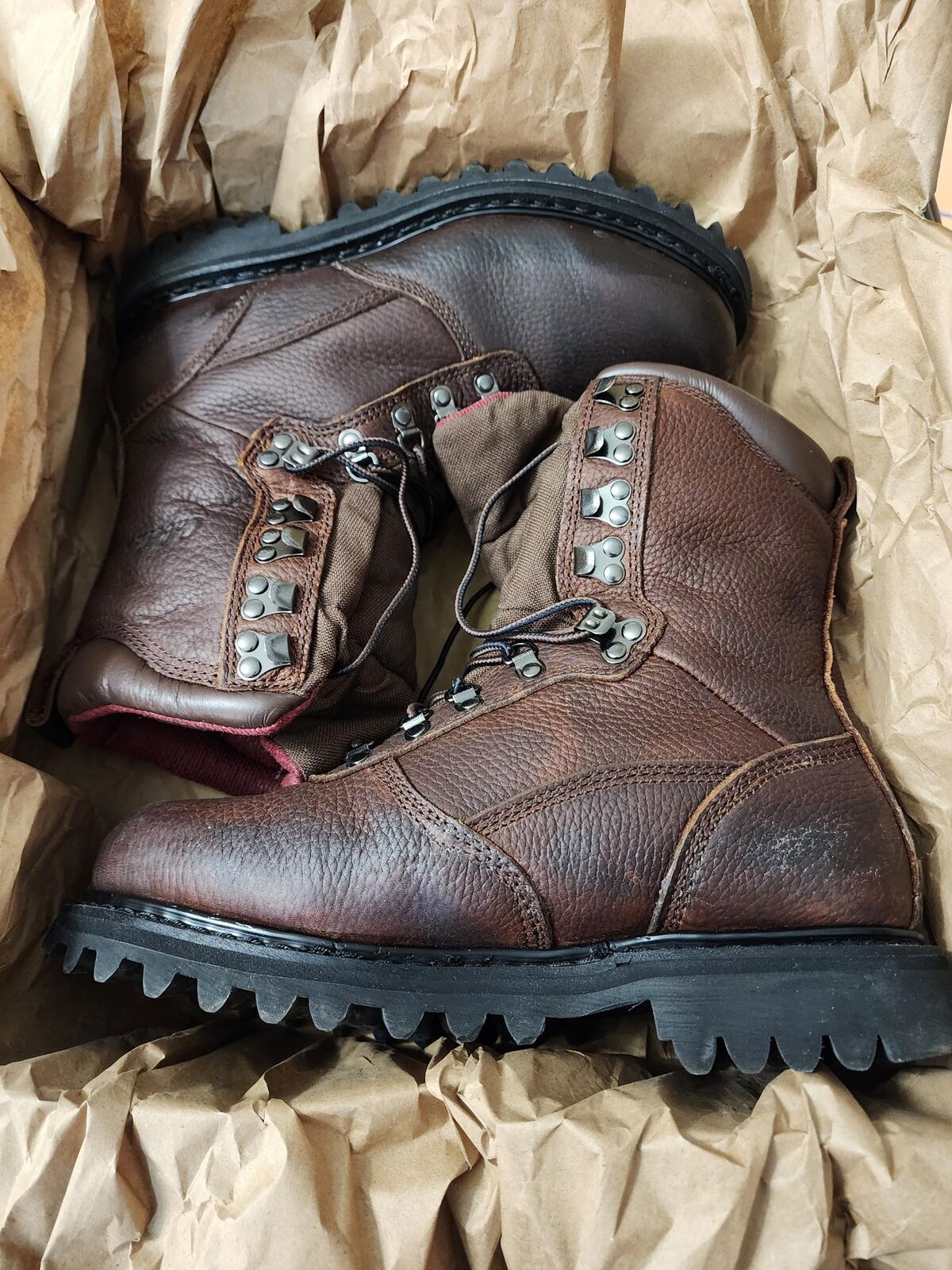 Men's Leather Cabela's Iron Ridge Boots Size 10.5 Width D/Gortex lined/800GR