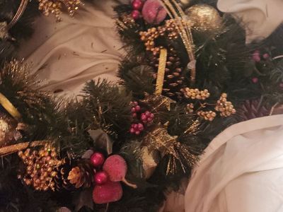 Christmas wreth with lights