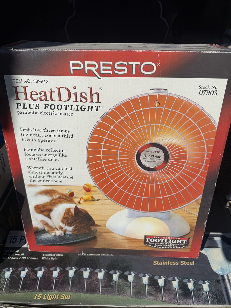 Presto heatdish with foot lamp new