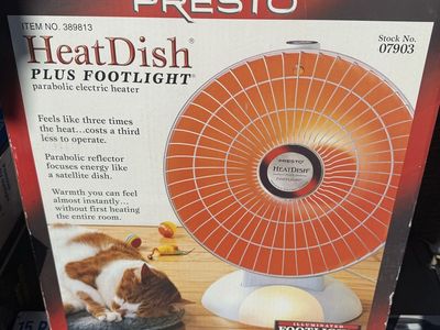 Presto heatdish with foot lamp new