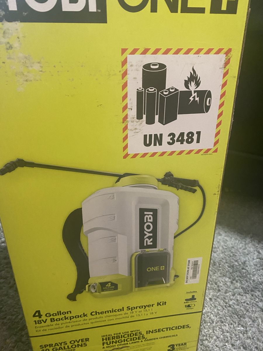 Ryobi 4 gallon backpack chemical sprayer