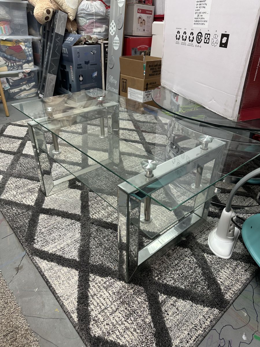 Glass coffee table