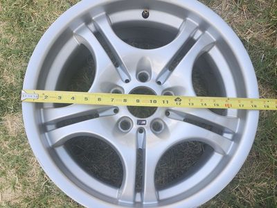 BMW OEM 17" Silver Alloy Wheel Rim - 5-Spoke Design, Used, Good Condition