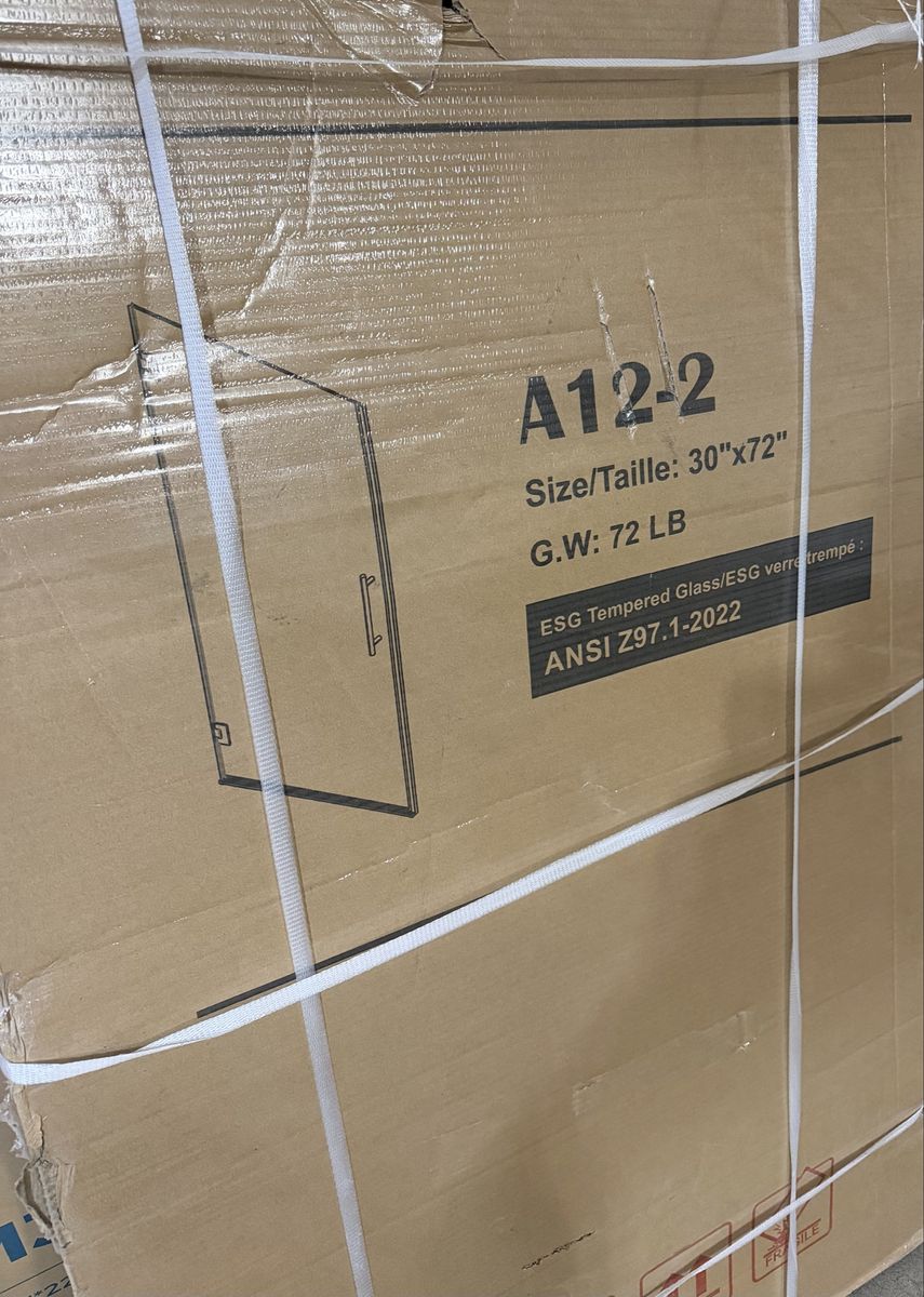 Brand new! 30x72 Shower Door