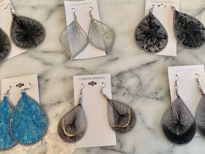 NEW - Gorgeous Drop Handmade Earrings- Some With Sequins- All With Beautiful Thread - See Photos