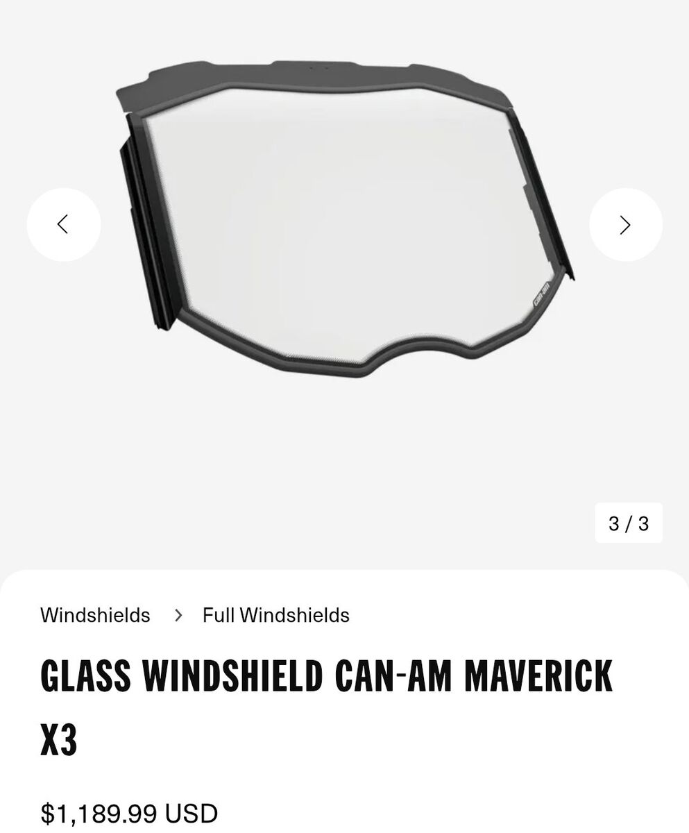 Can Am X3 Factory Windsheild
