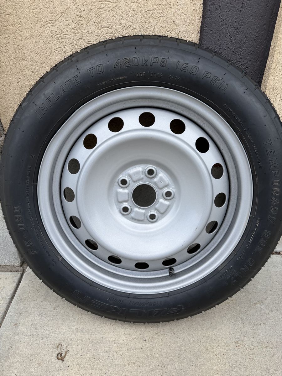 Unused spare wheel 