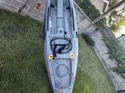 Angler 10 Fishing Kayak - Gray, 10-foot Sit-On-Top with Storage Hatch