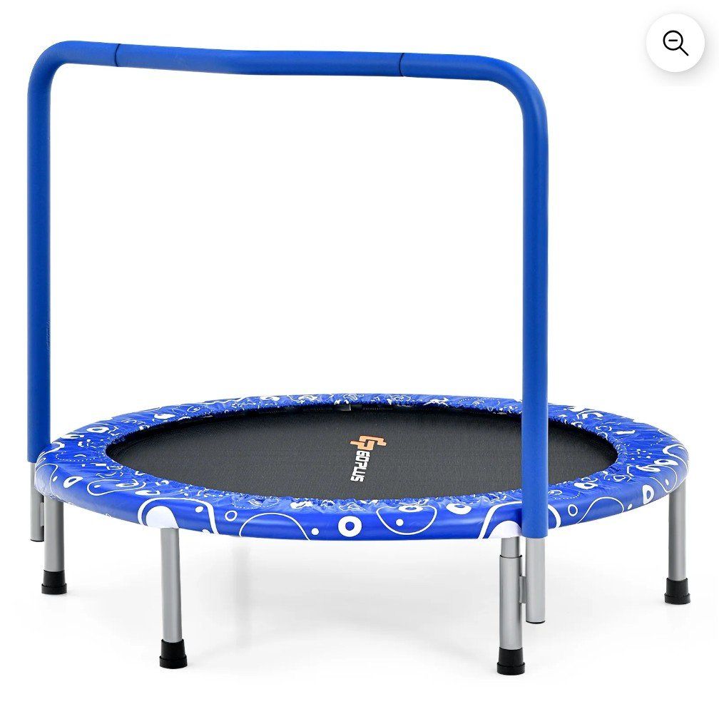 New 36in Kids Trampoline with Grab Bar