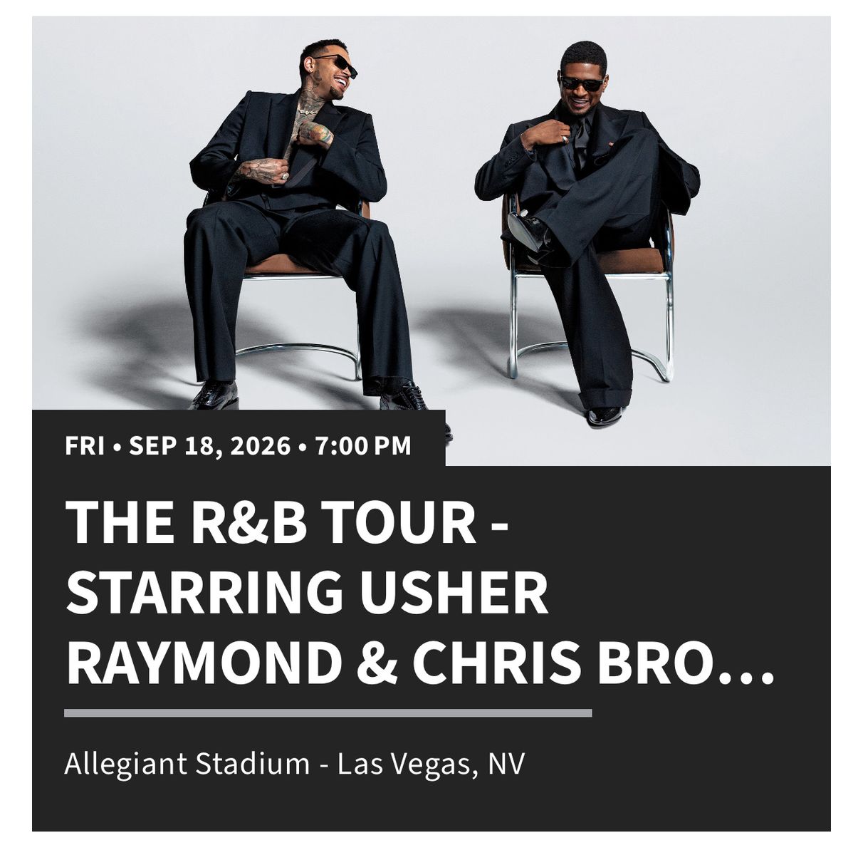 Chris Brown and Usher floor seats