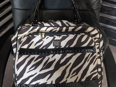 Zebra Print Rolling Laptop Bag & Travel Suitcase Luggage Set