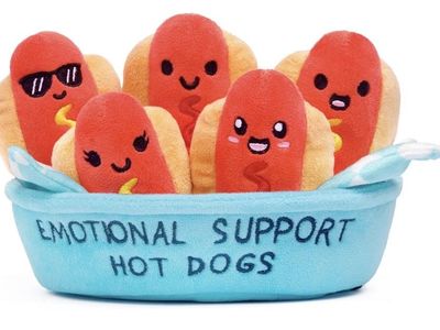 WHAT DO YOU MEME? Emotional Support Hot Dogs plush