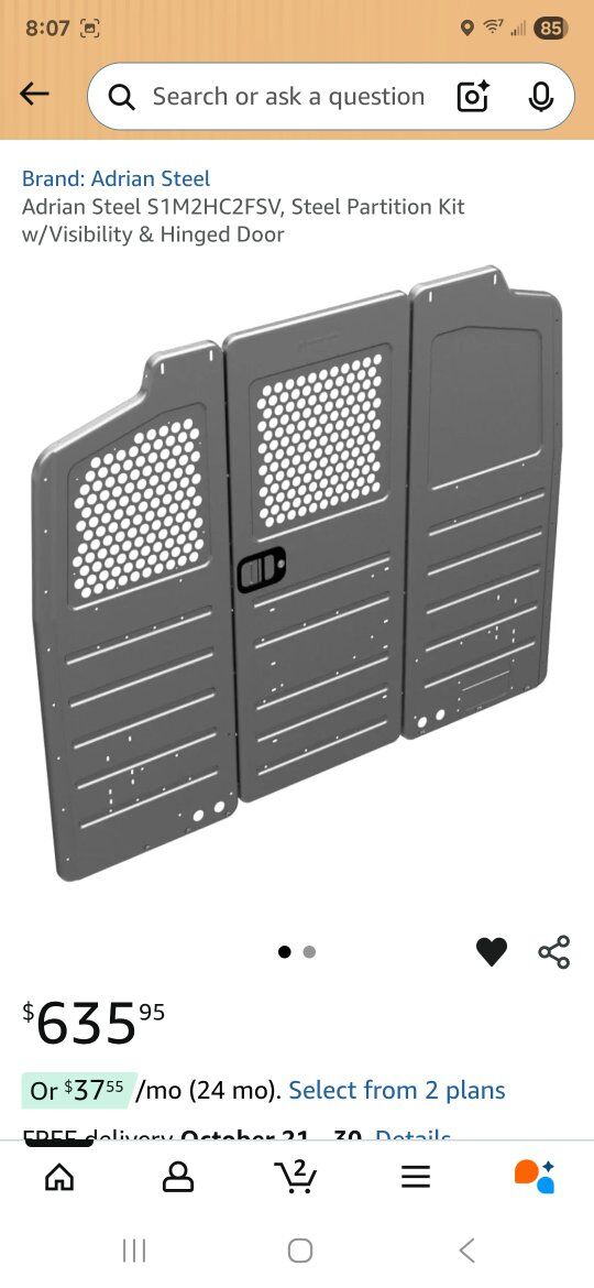 Adrian Steel van partition kit van separator