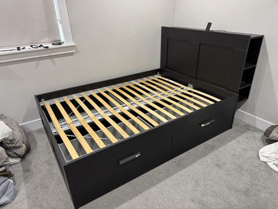 Black Brimnes Ikea Bed (Full)