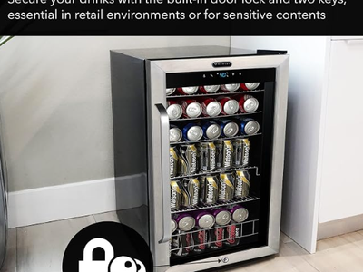 Whynter Beverage Refrigerator Mini Fridge, 136 Can, Glass Door, BR-1211DS