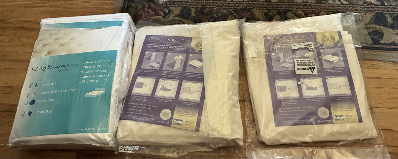 New, Bed Bug Twin XL Mattress/Box Spring protector,
