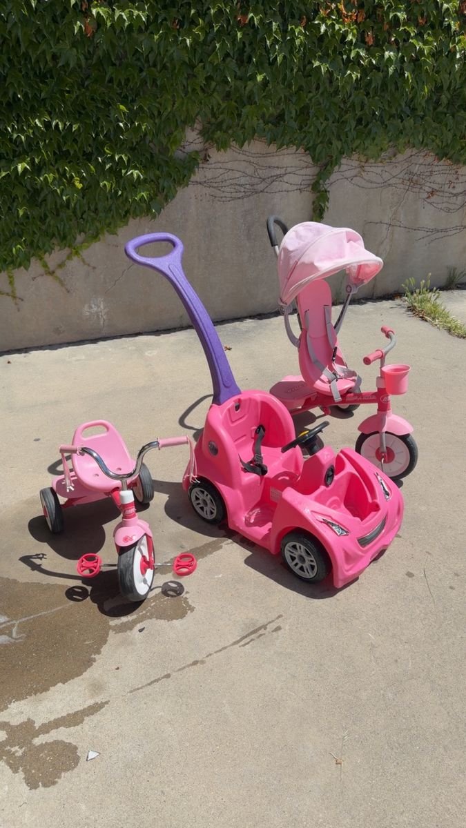 Radio flyer tricycles or step 2 pink car