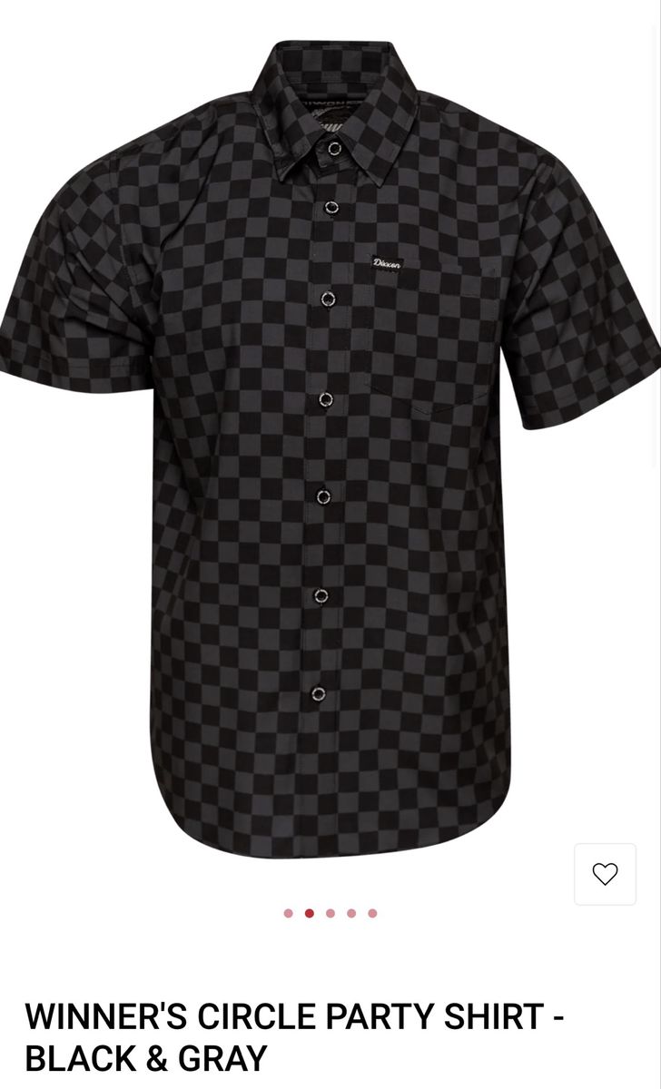 Dixxon Flannel Winner's Circle Party Shirt Black & Gray Short Sleeve