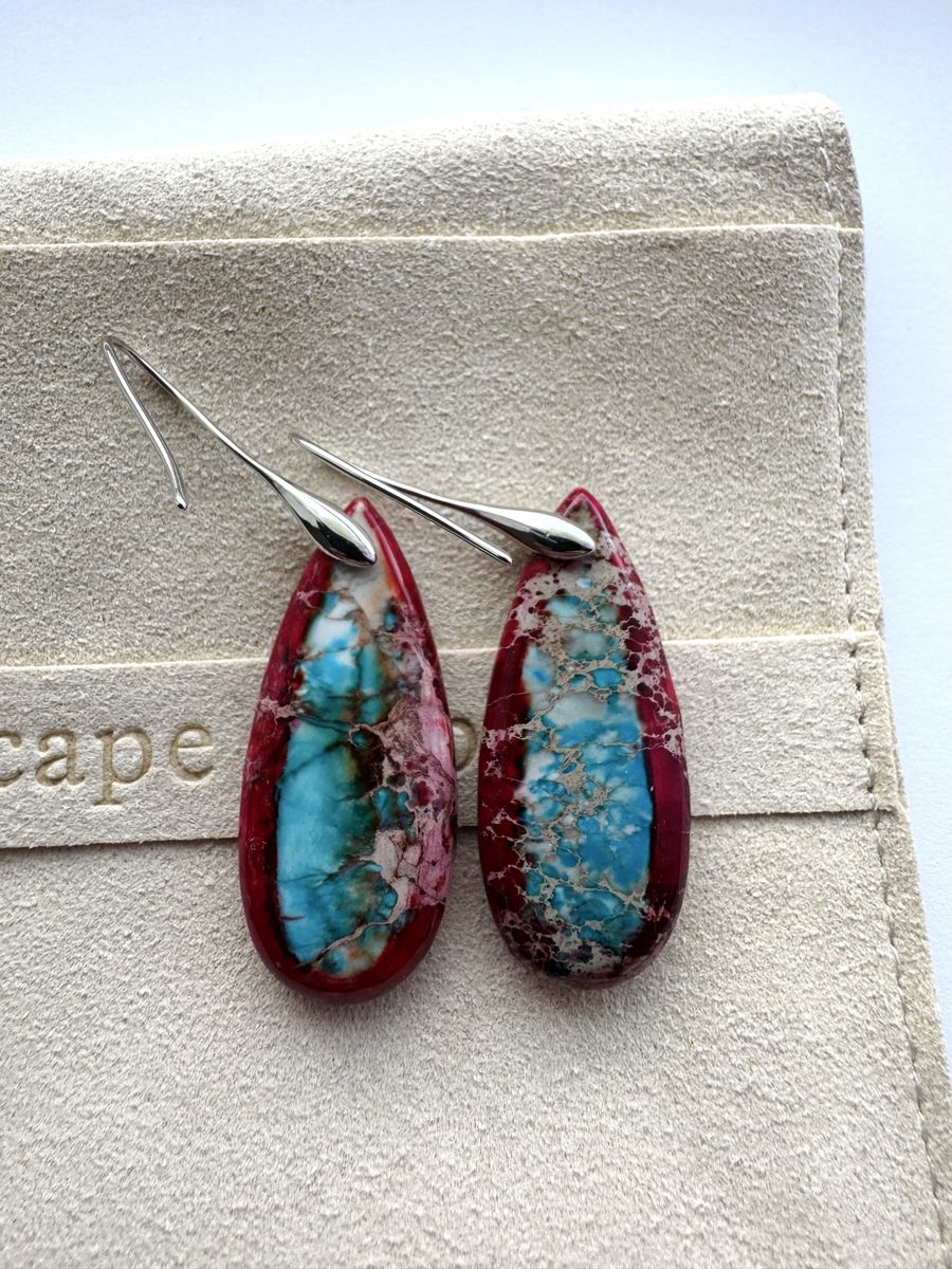 Imperial Jasper Teardrop Earrings