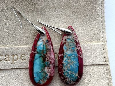 Imperial Jasper Teardrop Earrings