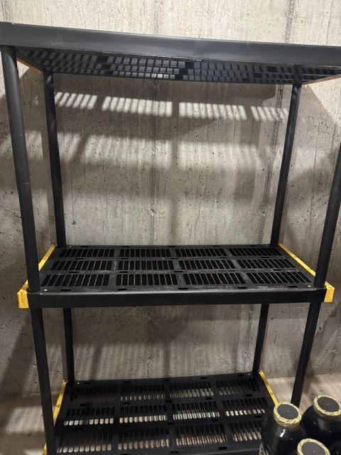 Plastic storage shelving